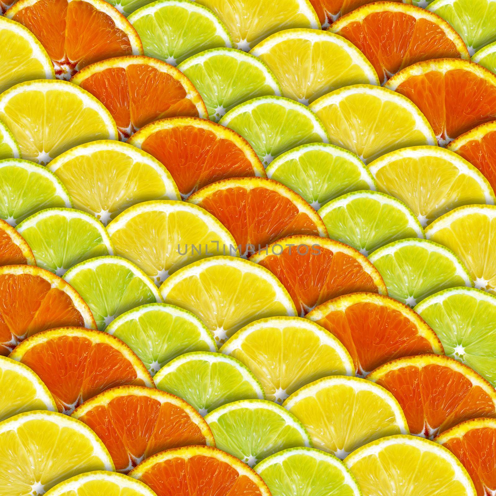 Background with slices of lemon and orange
