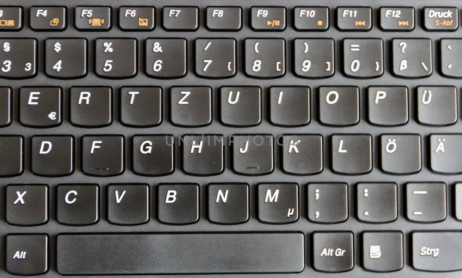 close-up of black computer keyboard