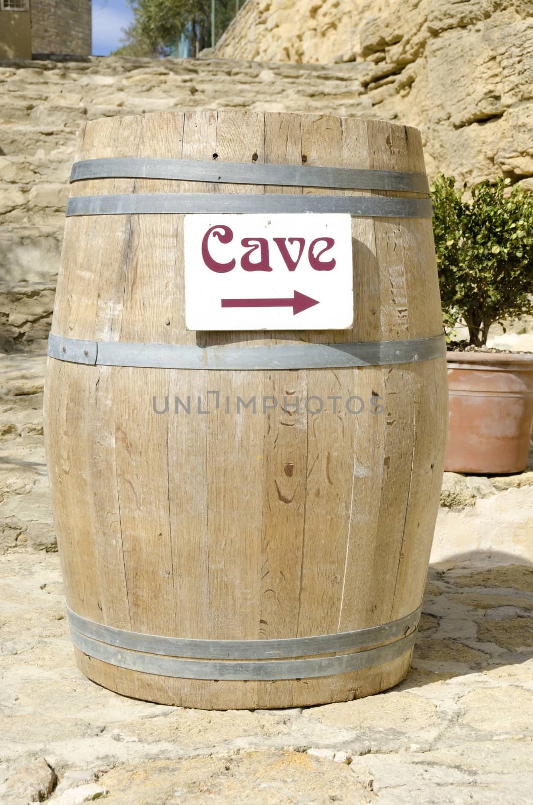 cask of wine cellar in Provence, France