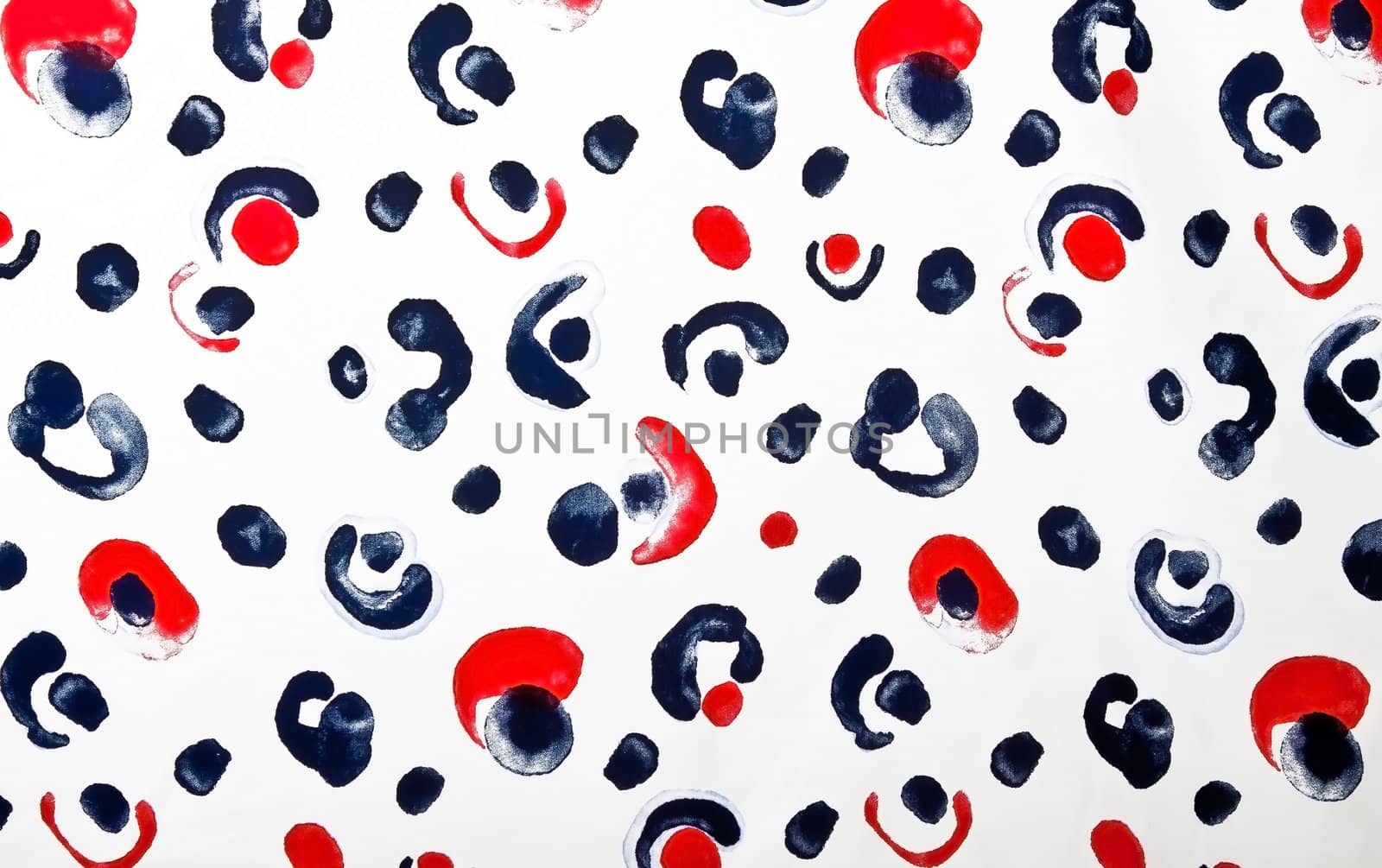 blue and red decoration on white textile