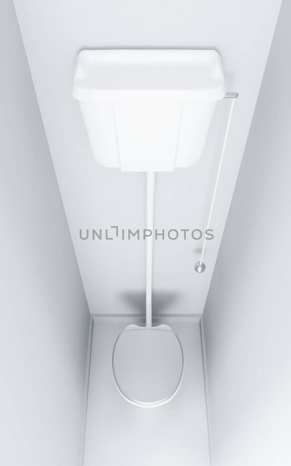white ceramic toilet in surroundings light walls