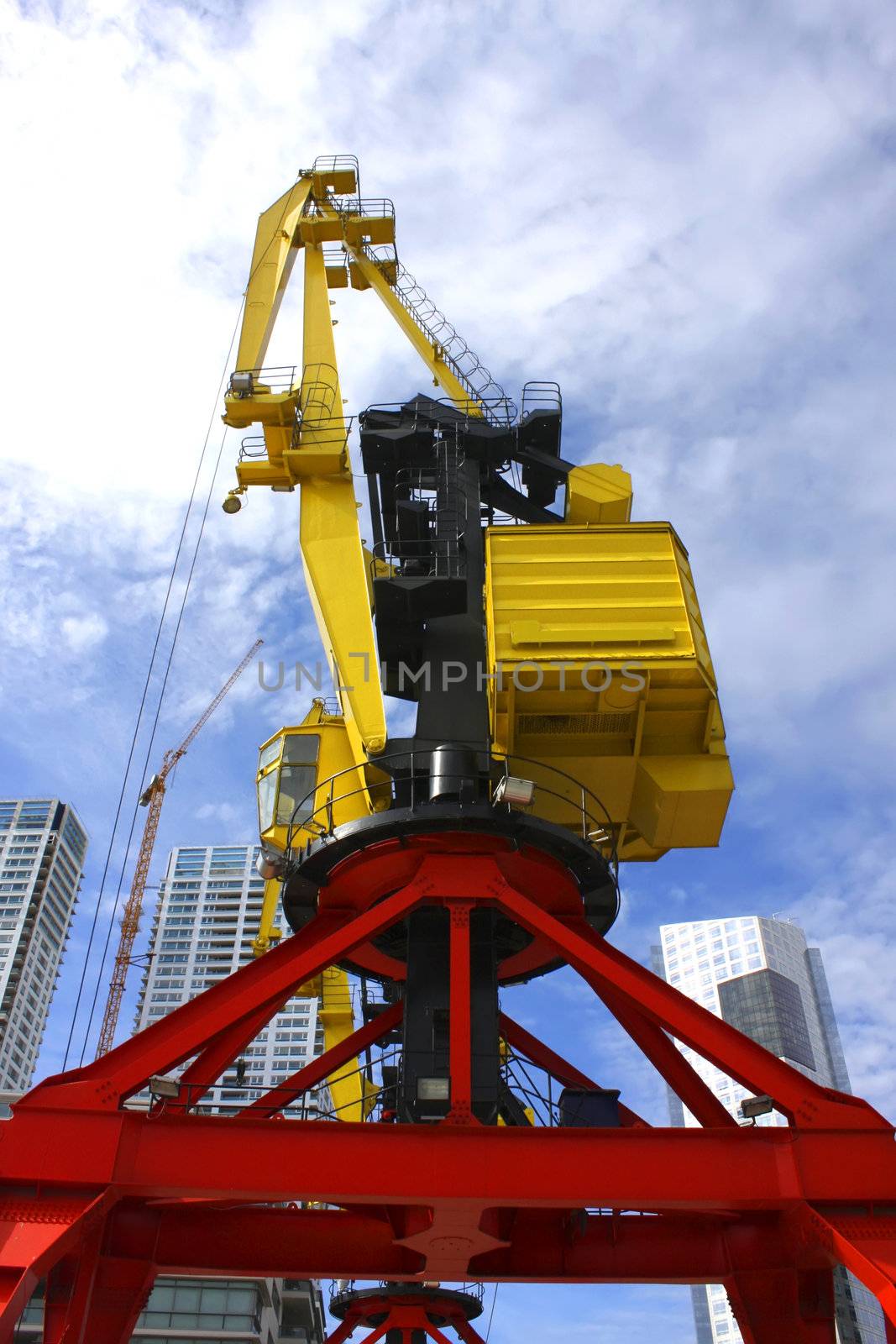 A crane in Puerto Madero, Buenos Aires.