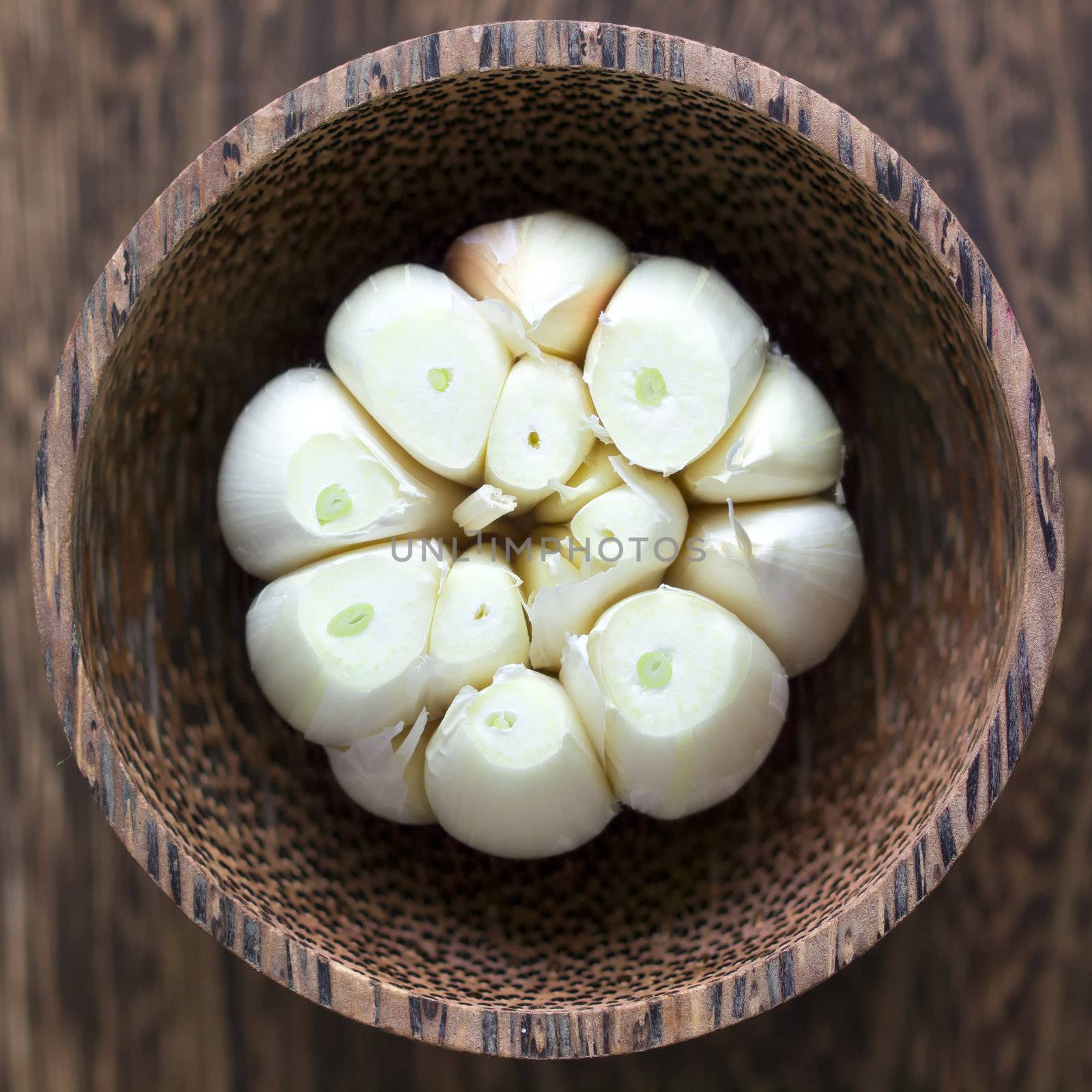 close up of a clove of garlic