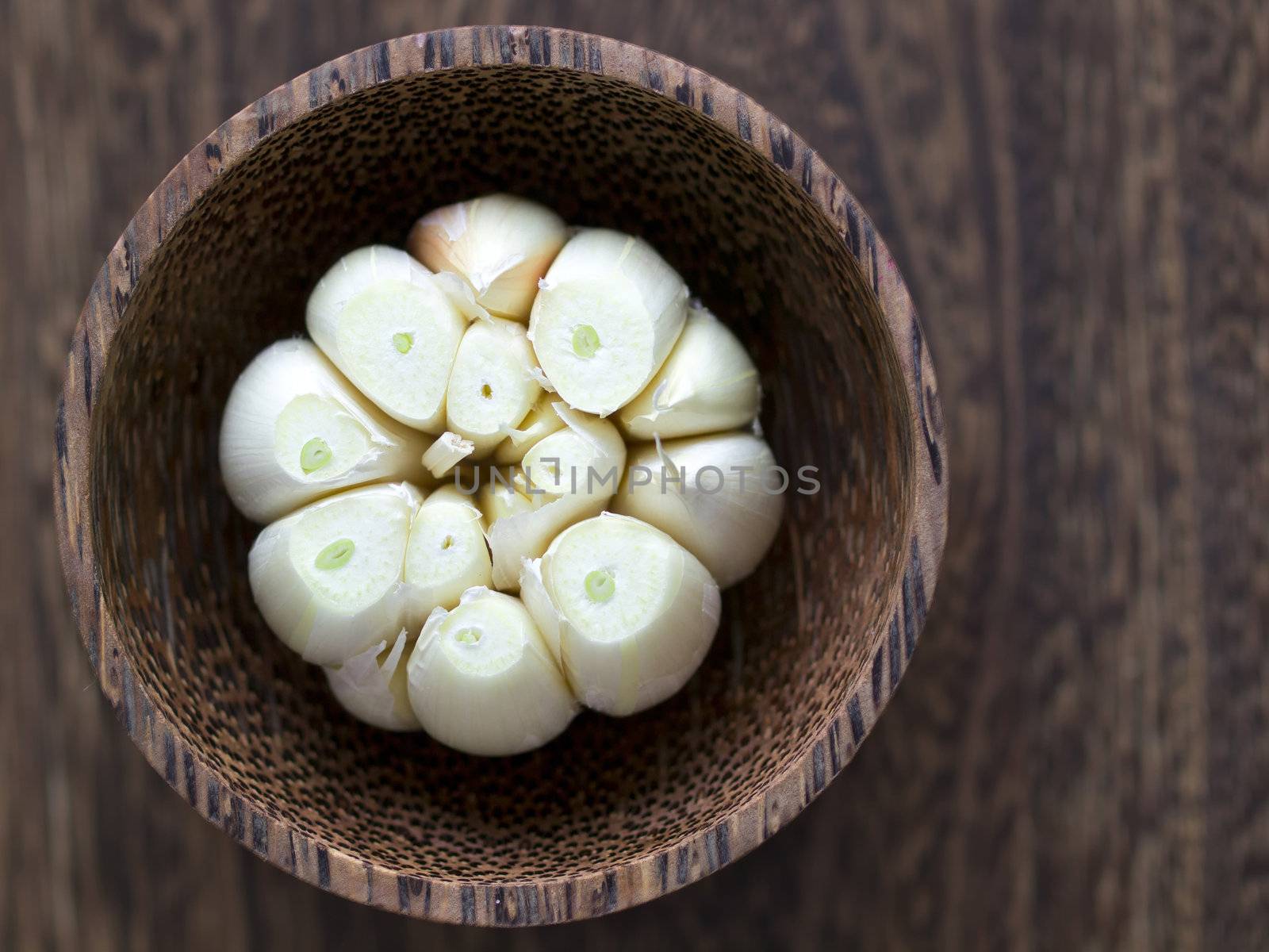 close up of a clove of garlic