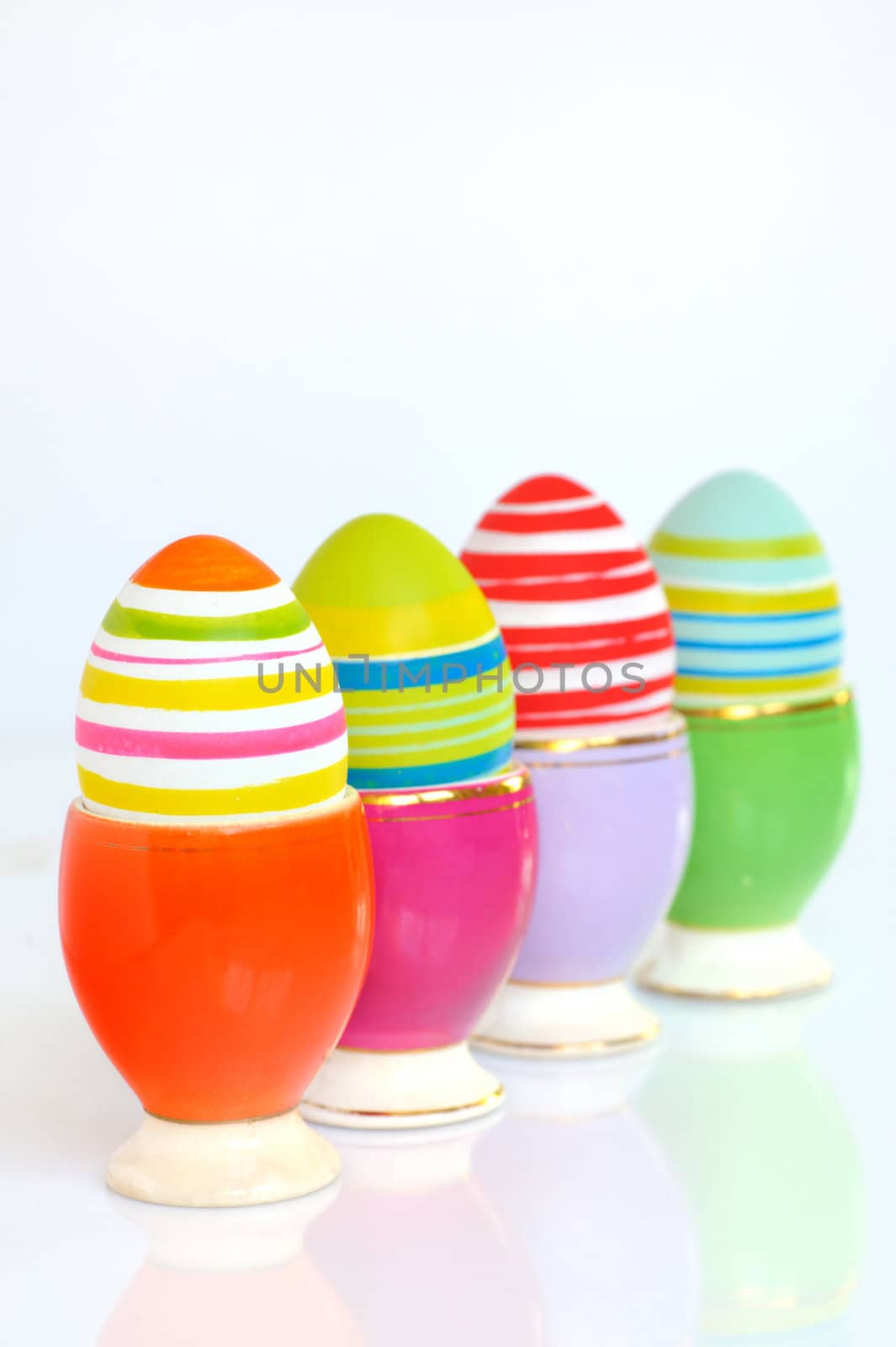 Painted Colorful Easter Eggs