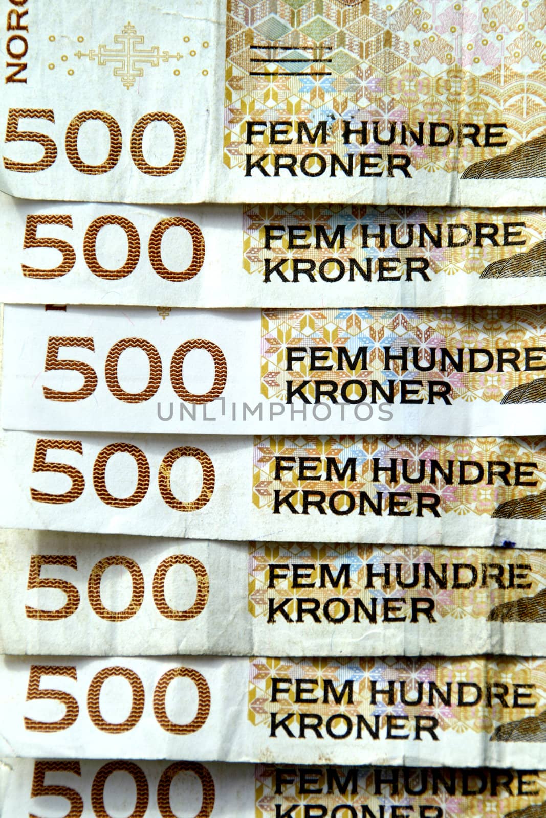 Norwegian money, 500 kroner bills