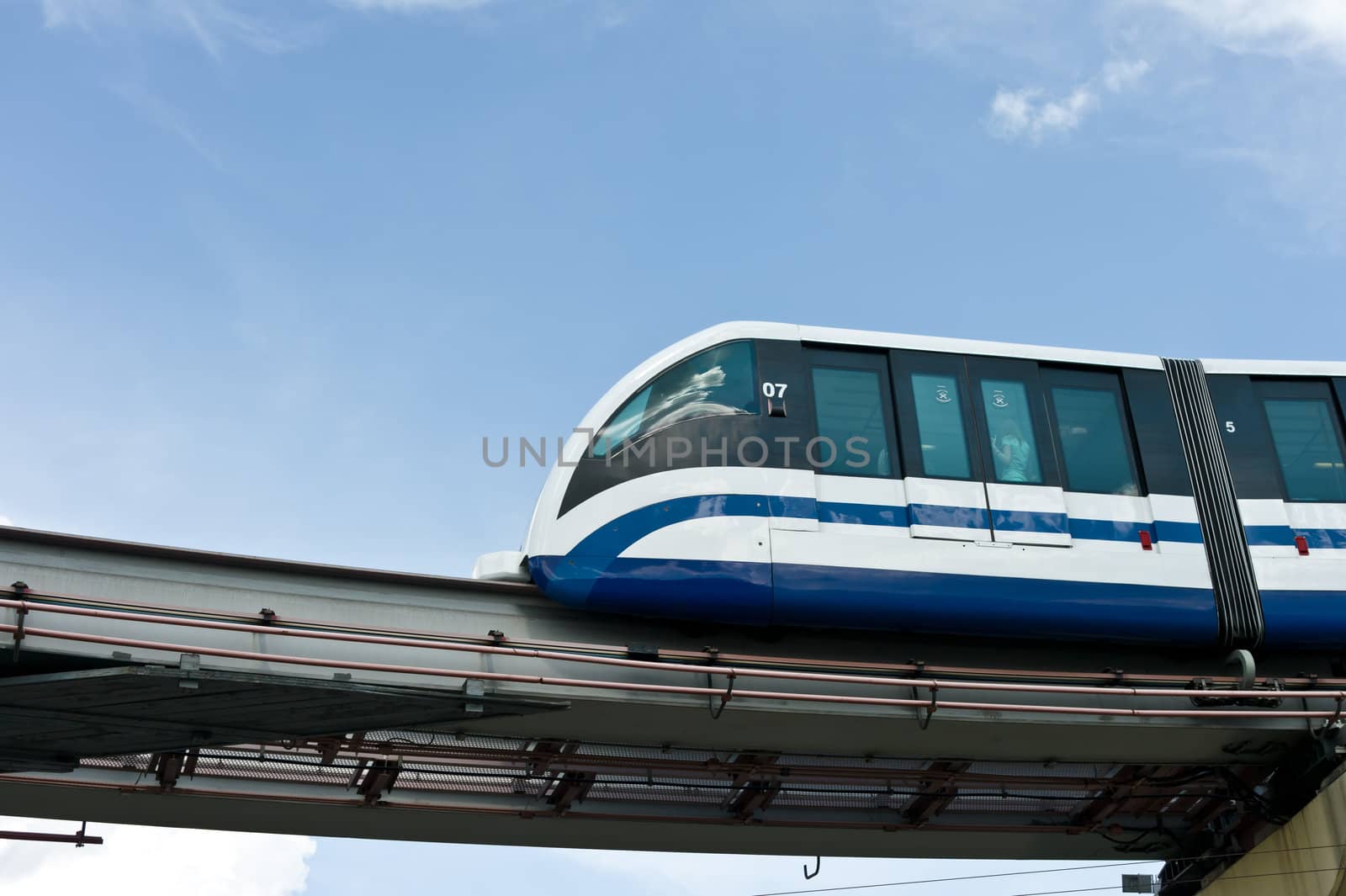 Monorail train in Moscow, Russia, East Europe