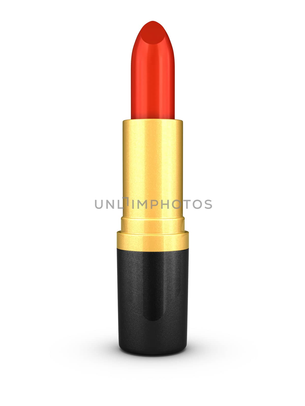 3D rendered beautiful red lipstick.