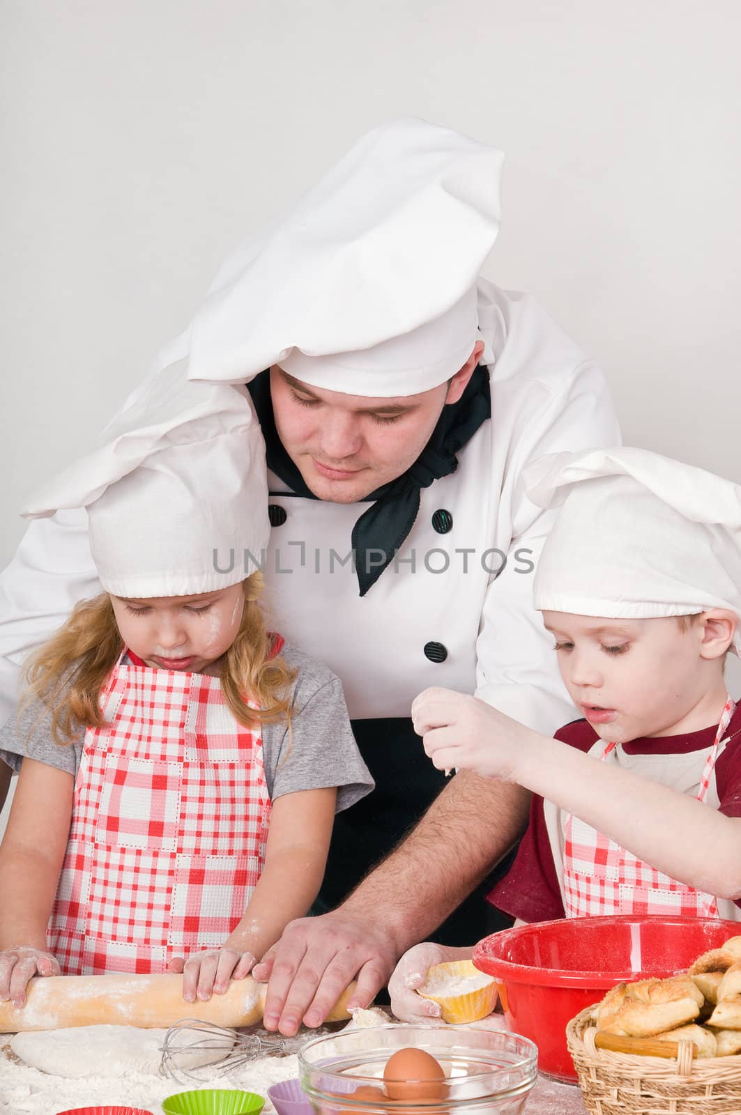 chef with children by uriy2007