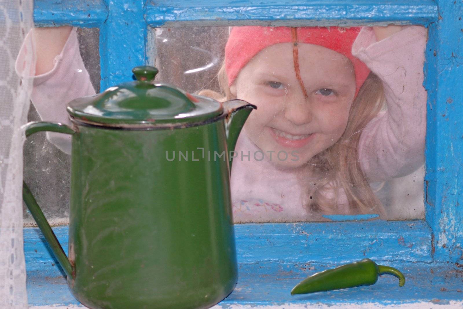 Girl and teapot by velkol