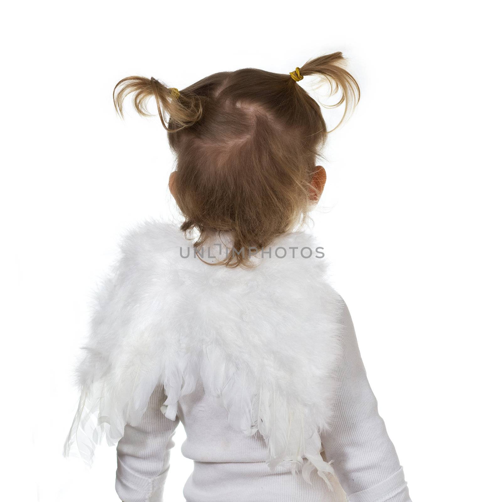 Stock photo: an image of little angel with white wings