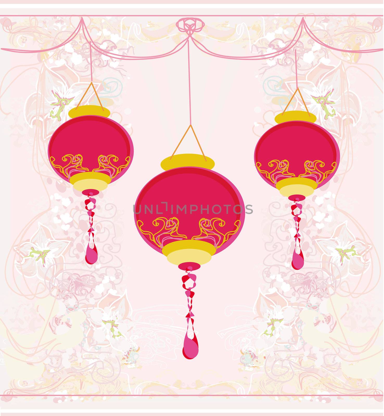 Chinese New Year card, vector