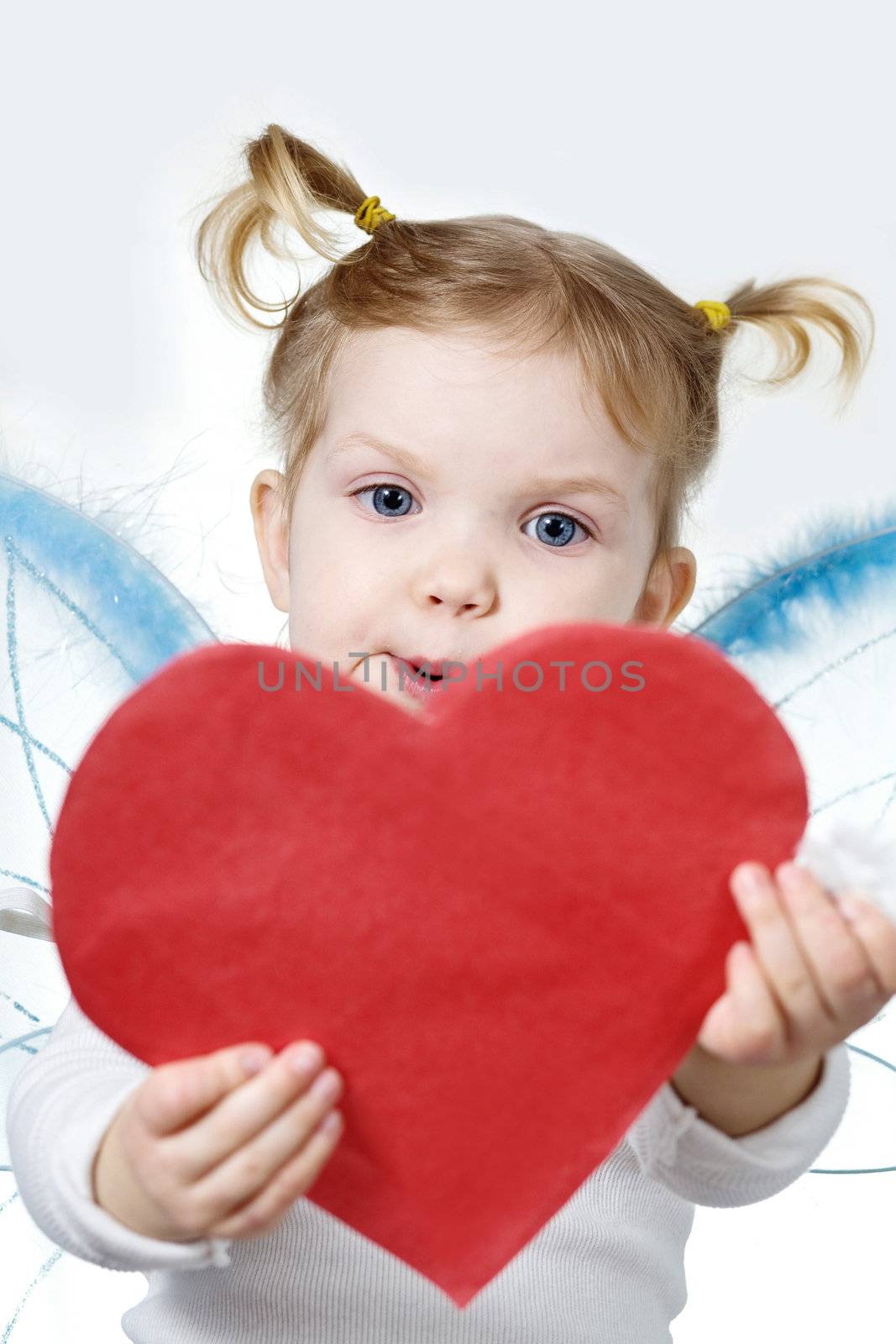 Cupid with heart by velkol