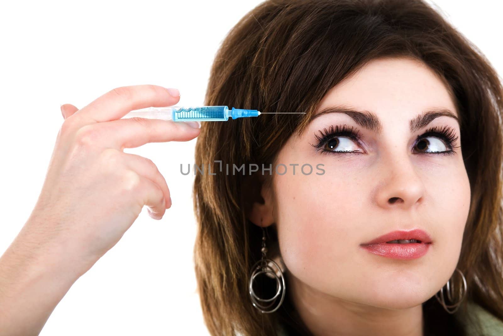 An image of a girl with an injection