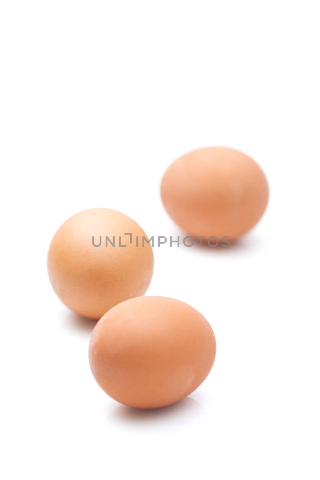 Eggs isolated on white background by kawing921