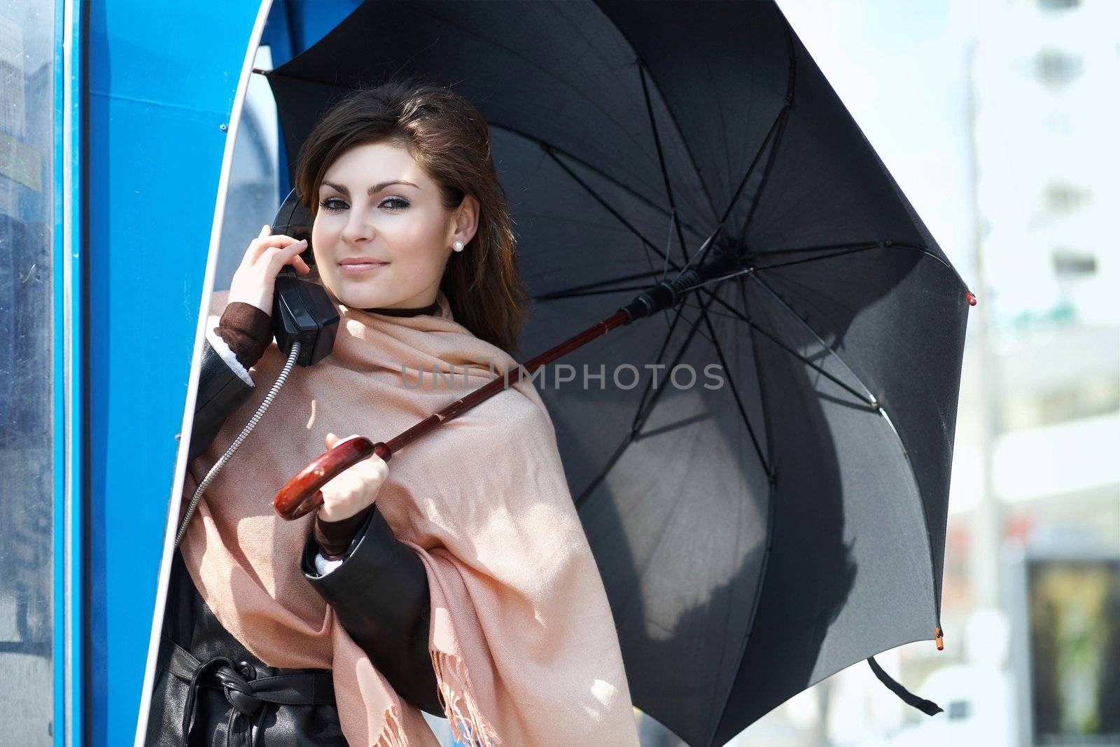 Girl with umbrela by velkol