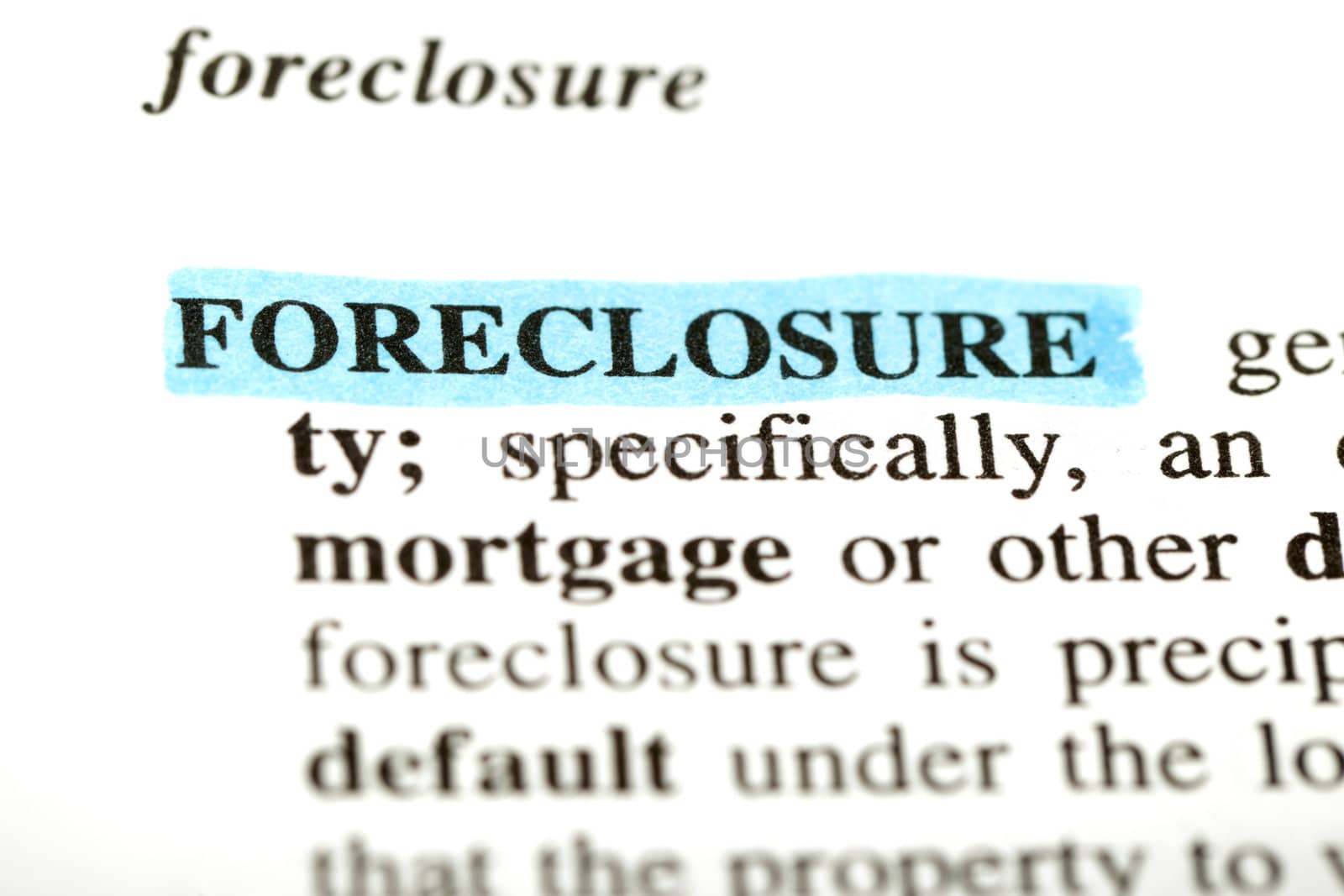 Highlighted Foreclosure definition by mattvanderlinde