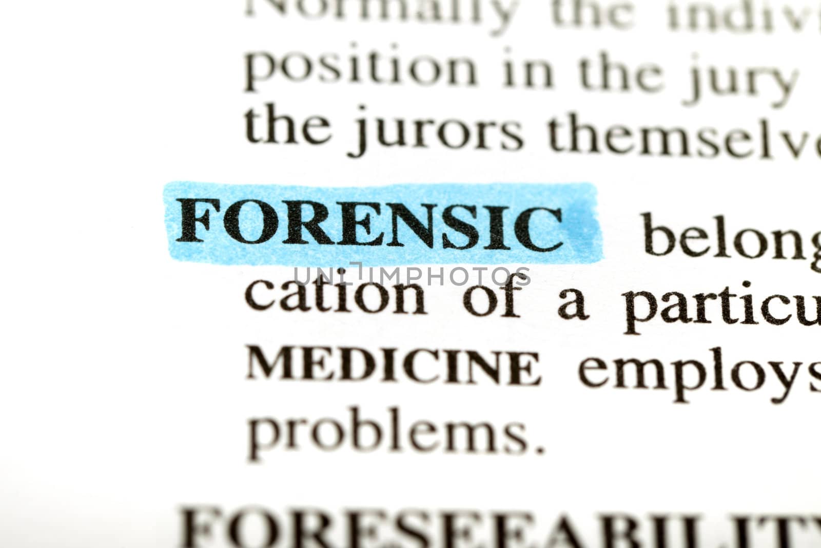 highlighted definition of the word forensic from a legal dictionary