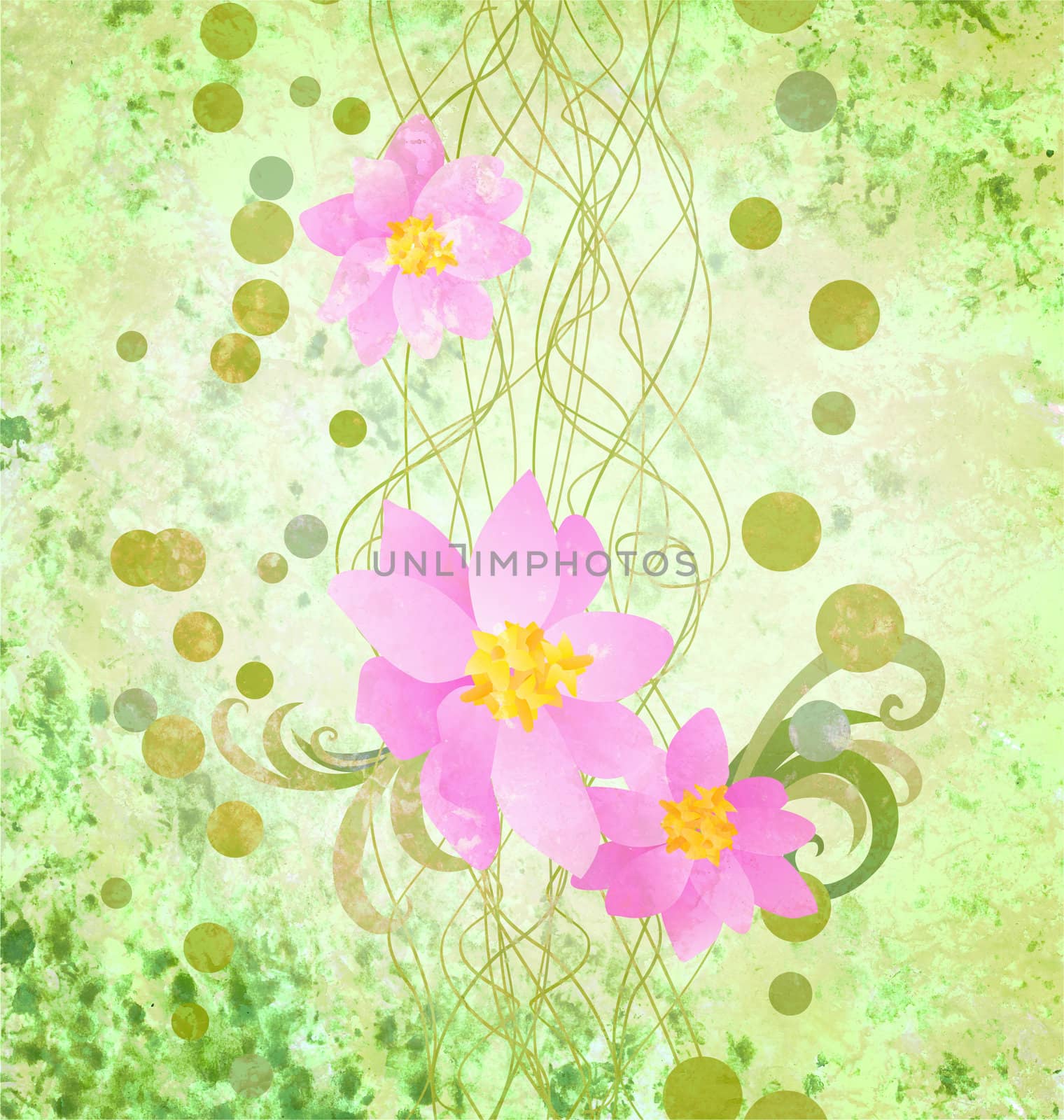 pink flowers romantic spring vintage background, love and cute