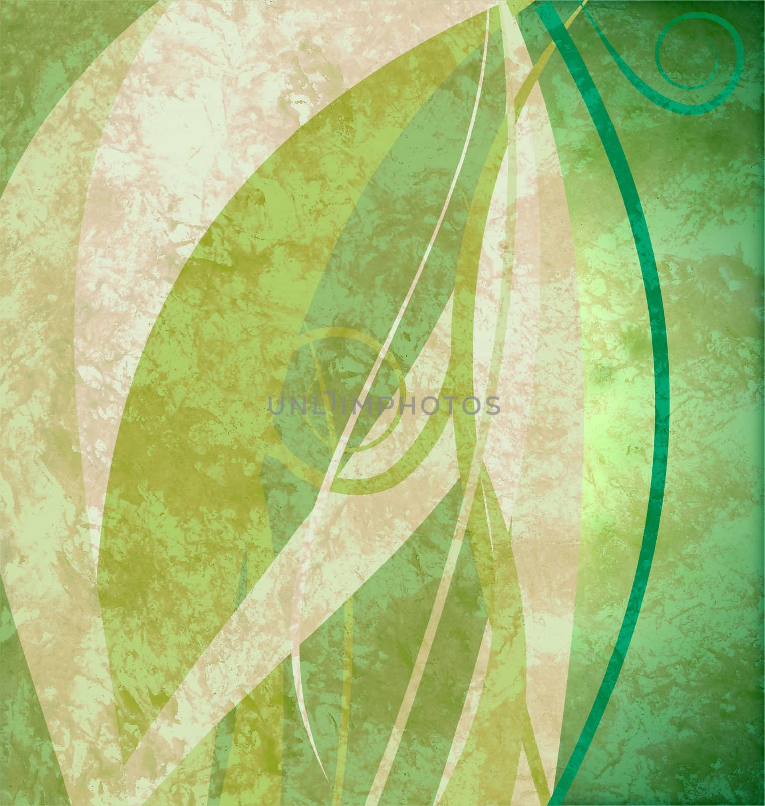 Green grunge abstract eco background by CherJu