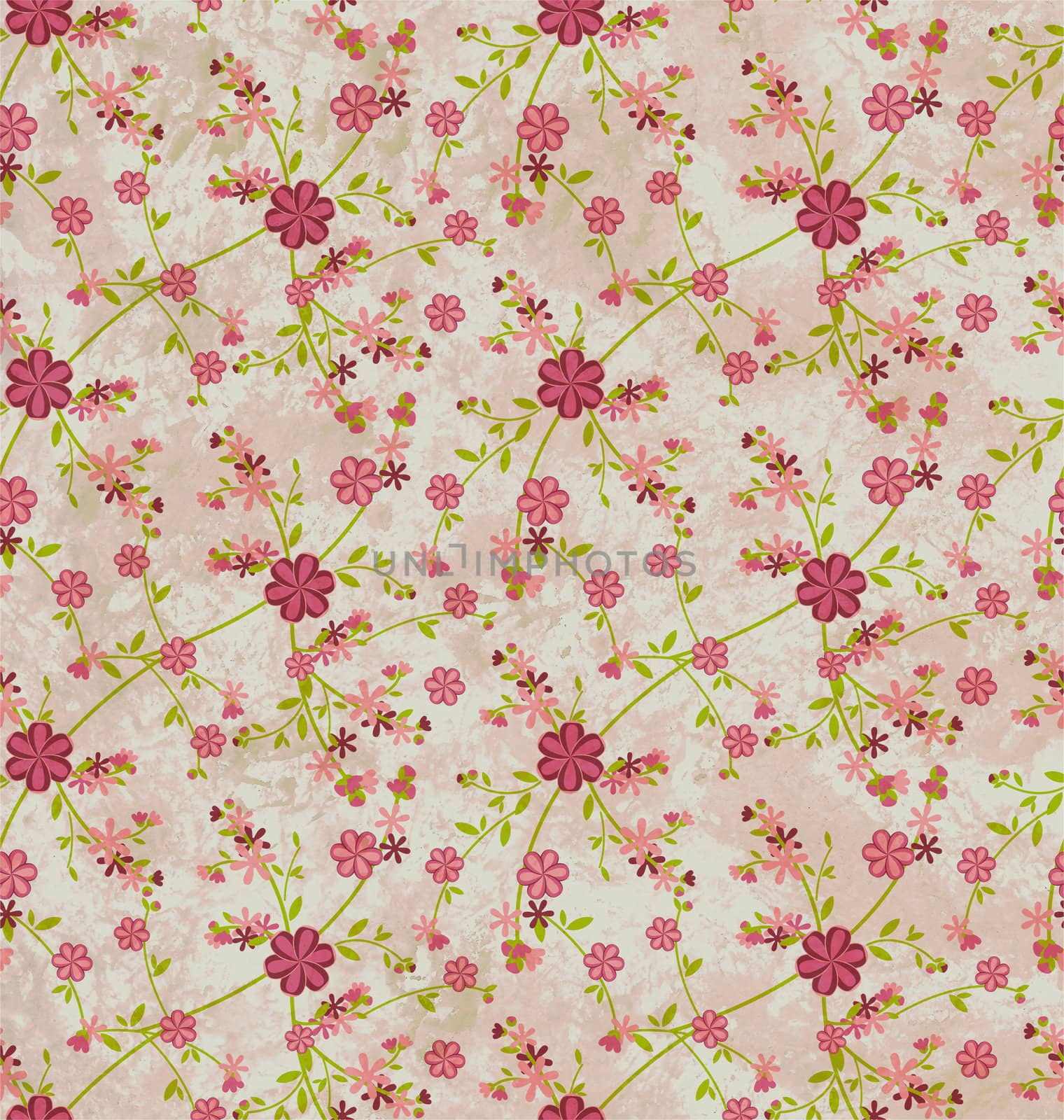 flowers pattern paper grunge vintage background