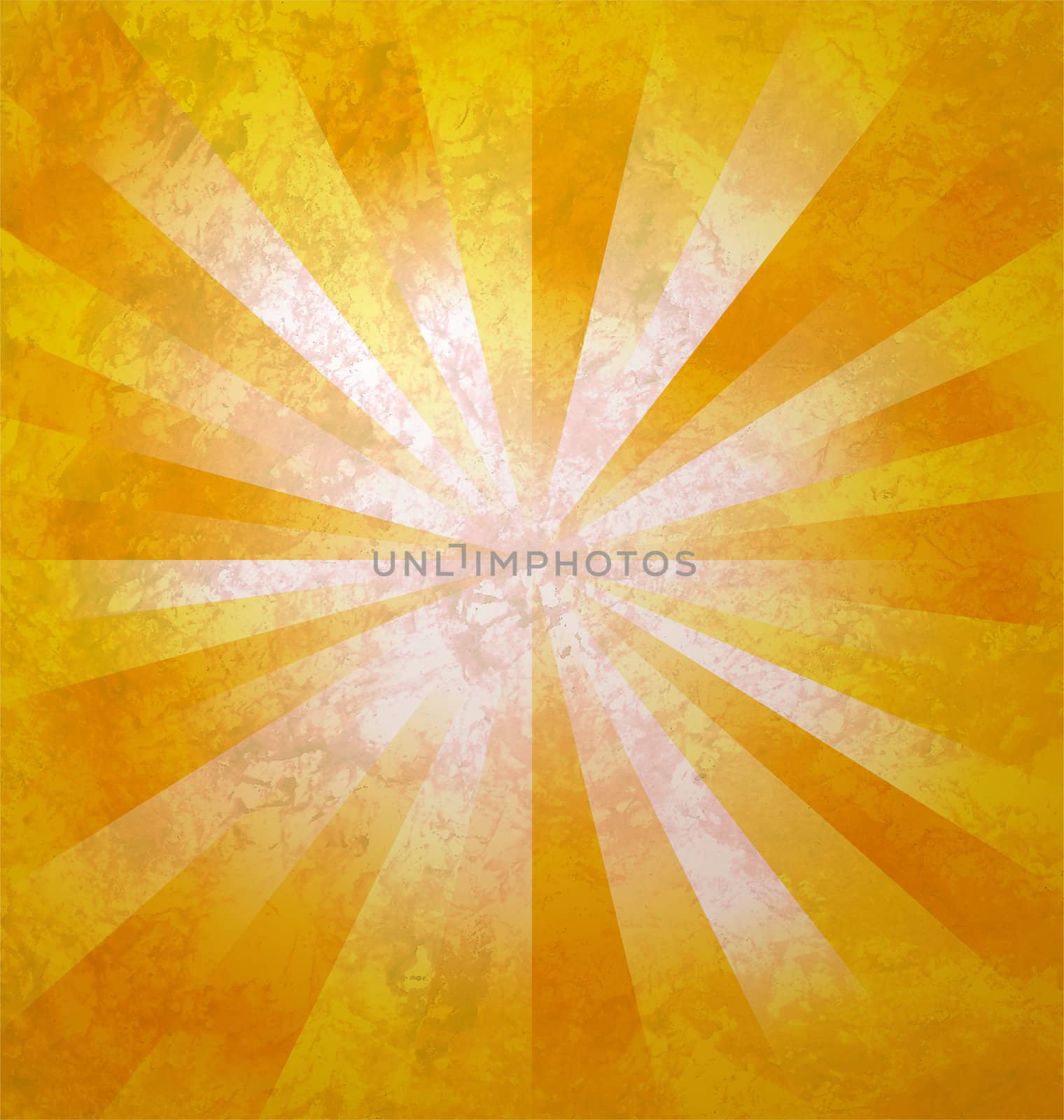 yellow rays of light from center to the edges  grunge background