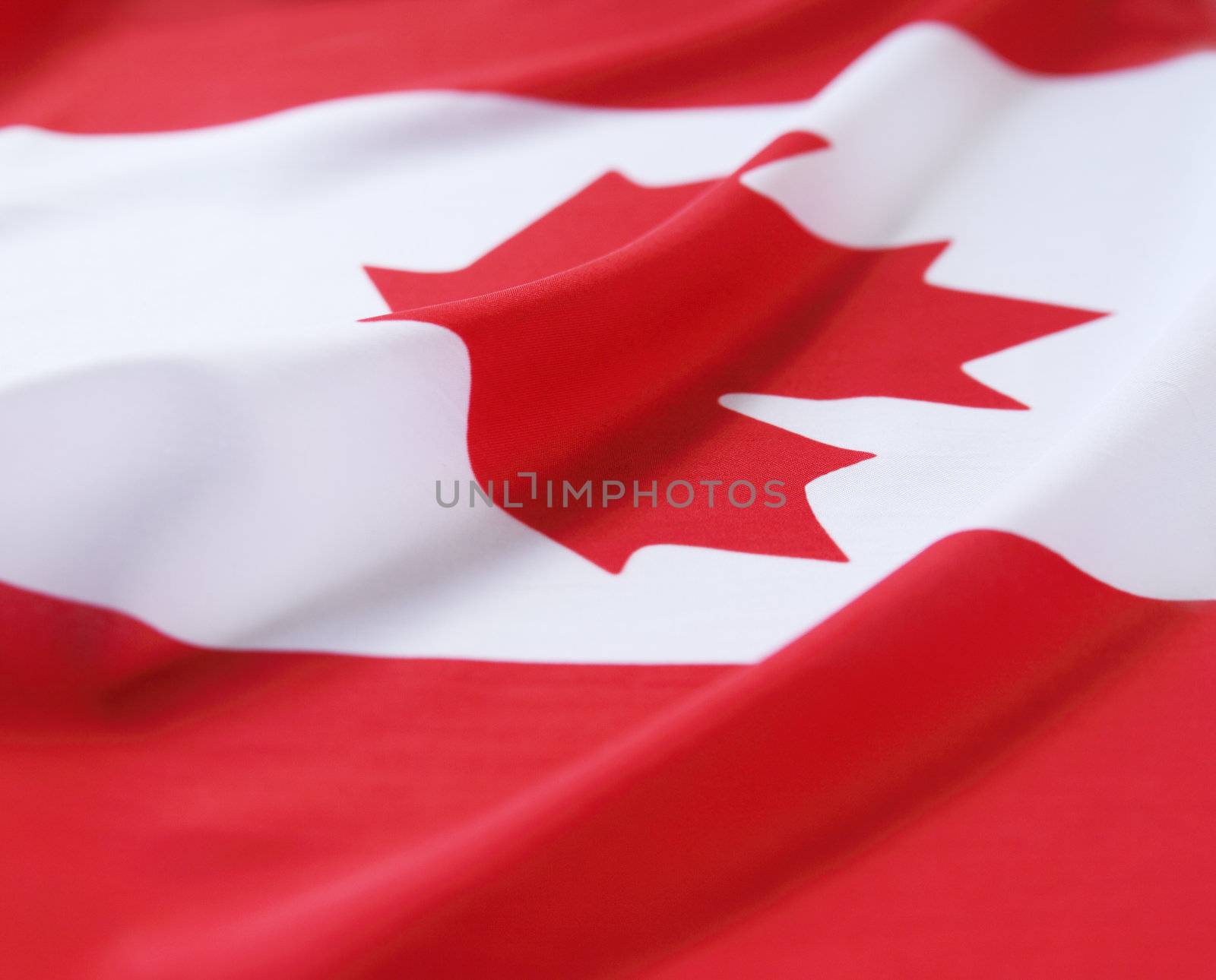 the flag of Canada with copy space