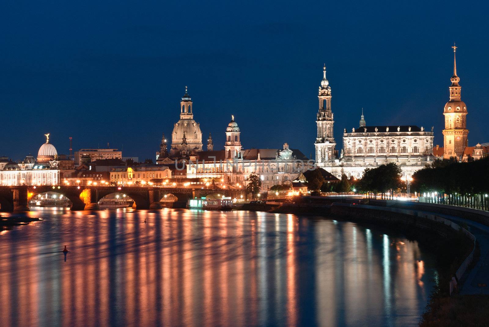 Dresden skyline by night by francescobencivenga