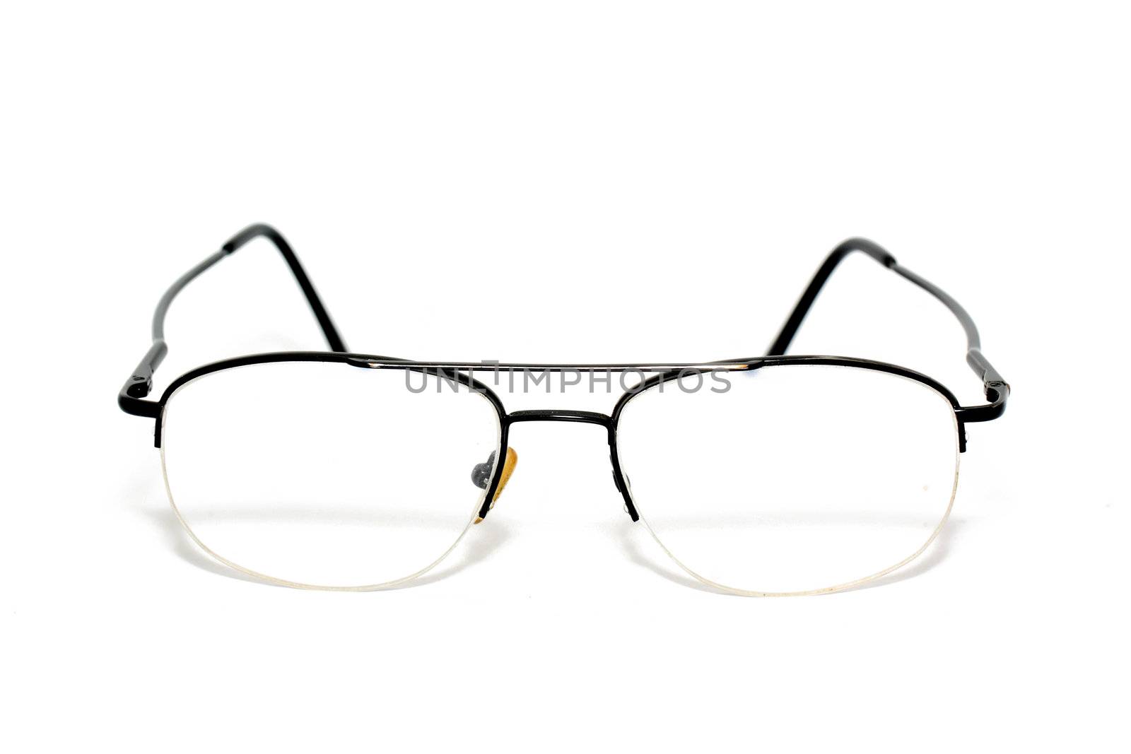 spectacles on white background