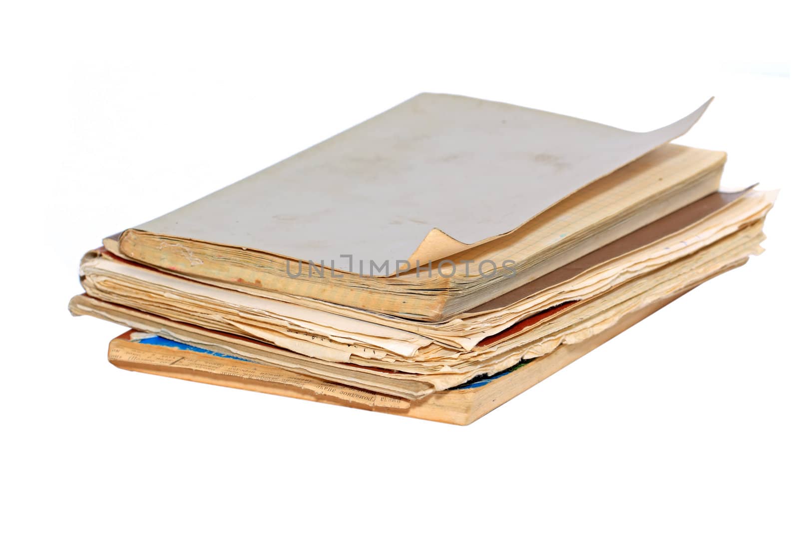 old copy-book on white background