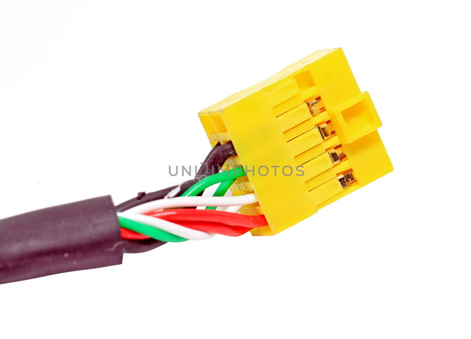 computer equipment on white background