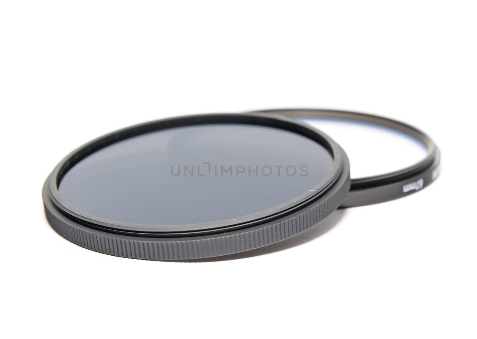 two light filter on white background