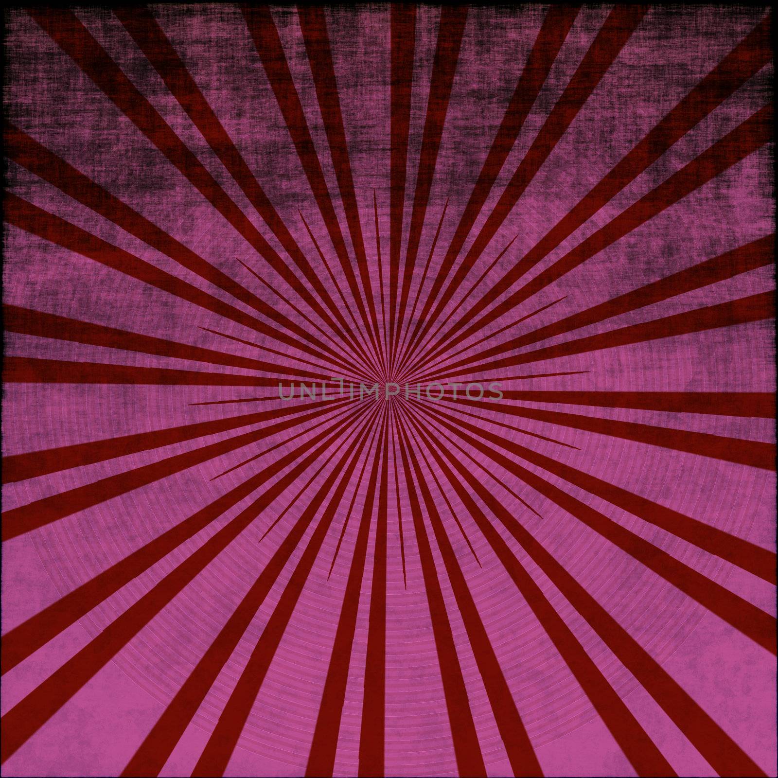 A background of grungy red starburst with radiating rays