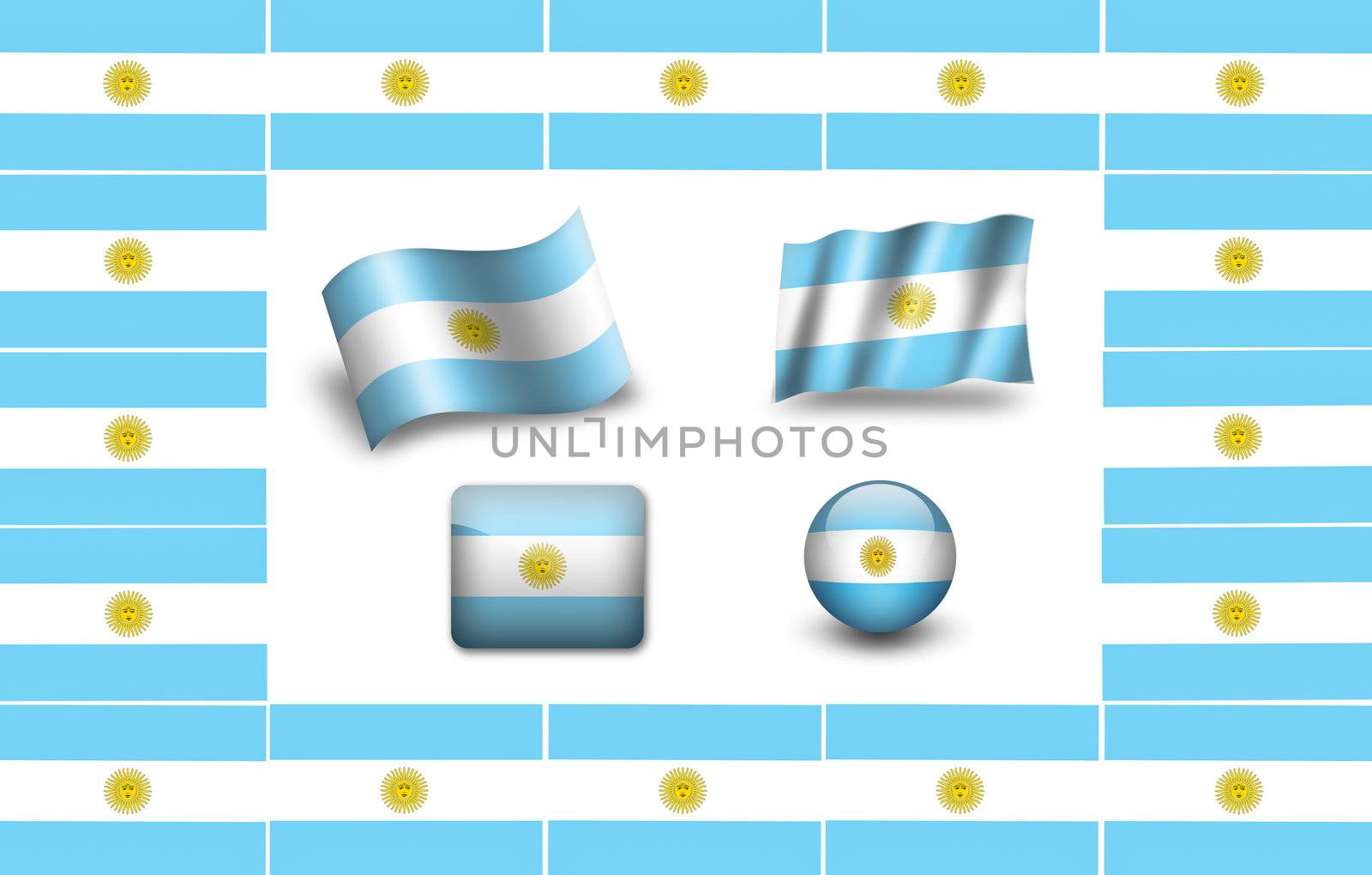 Argentina flag icon set by ewastudio