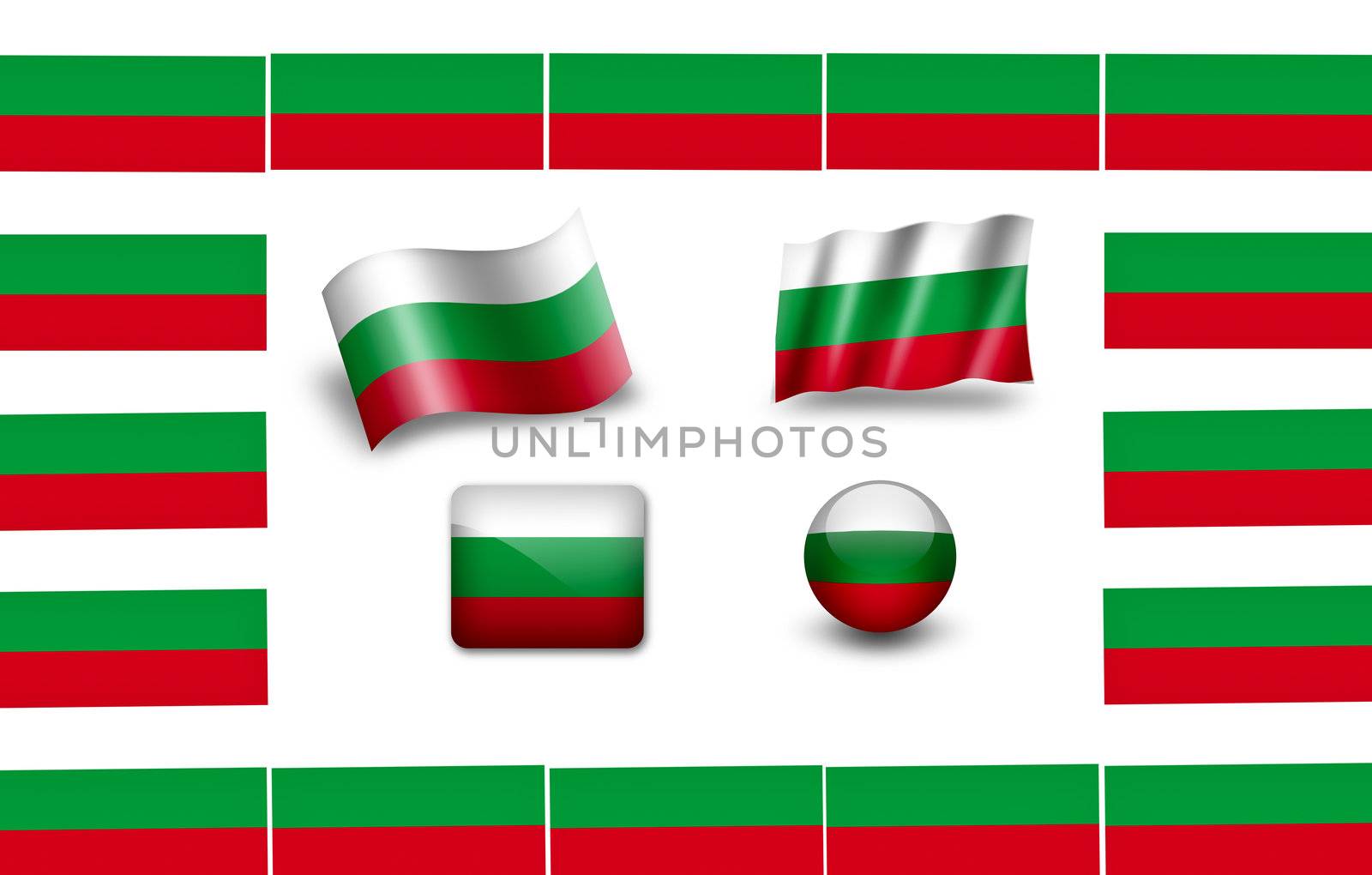 Bulgarian flag icon set by ewastudio