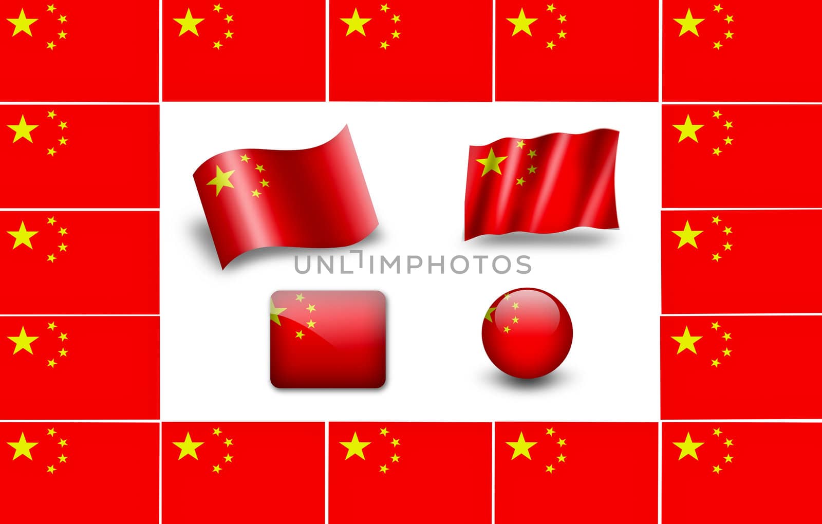 China flag icon set