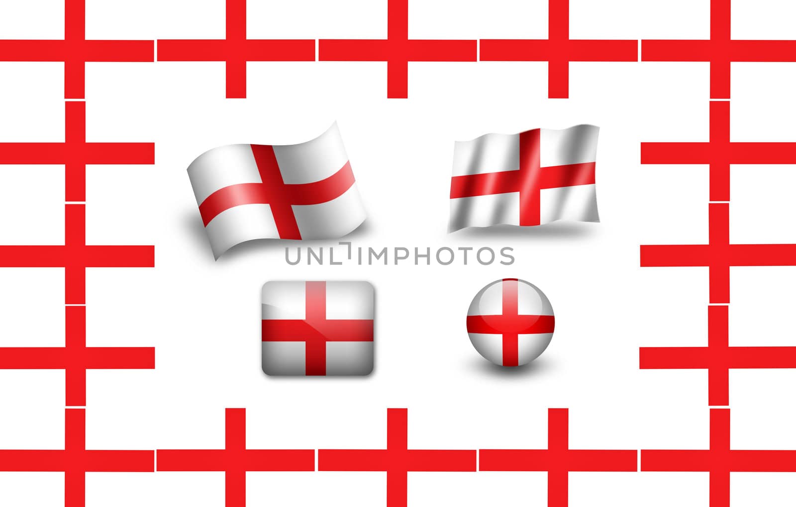 flag of England. icon set