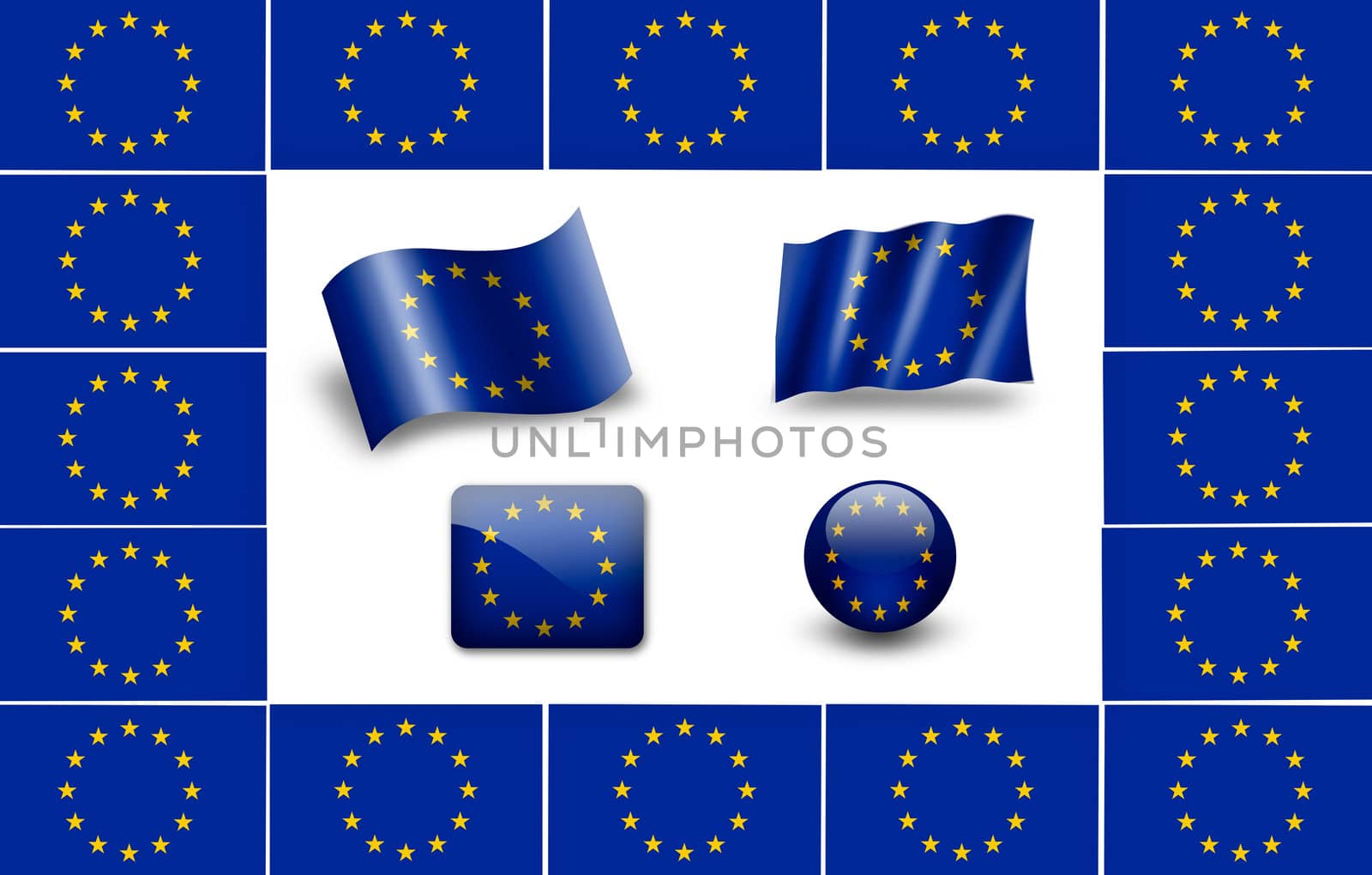 flag of Europe. european flag. icon set