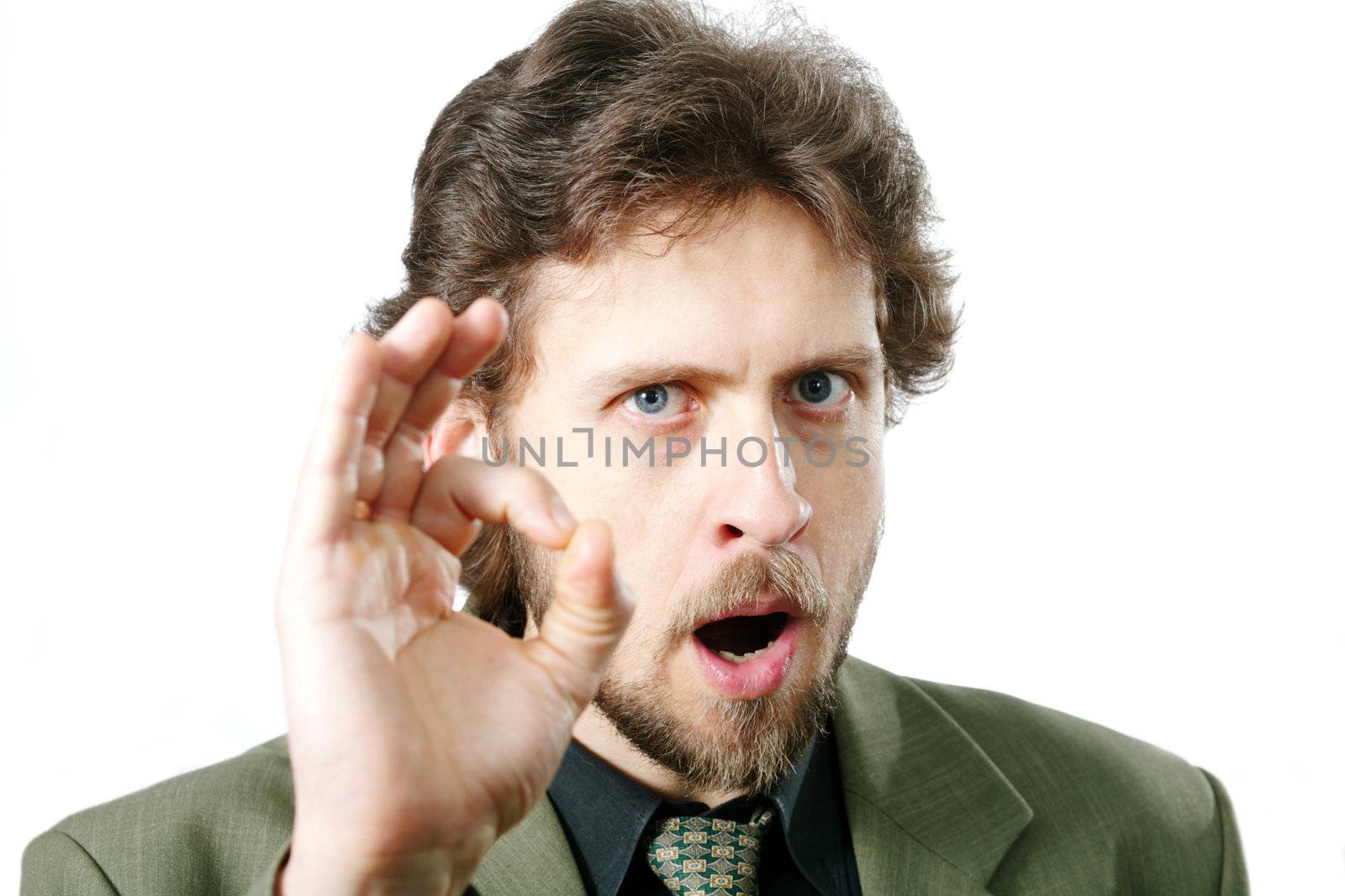 An image of a man showing sign ok