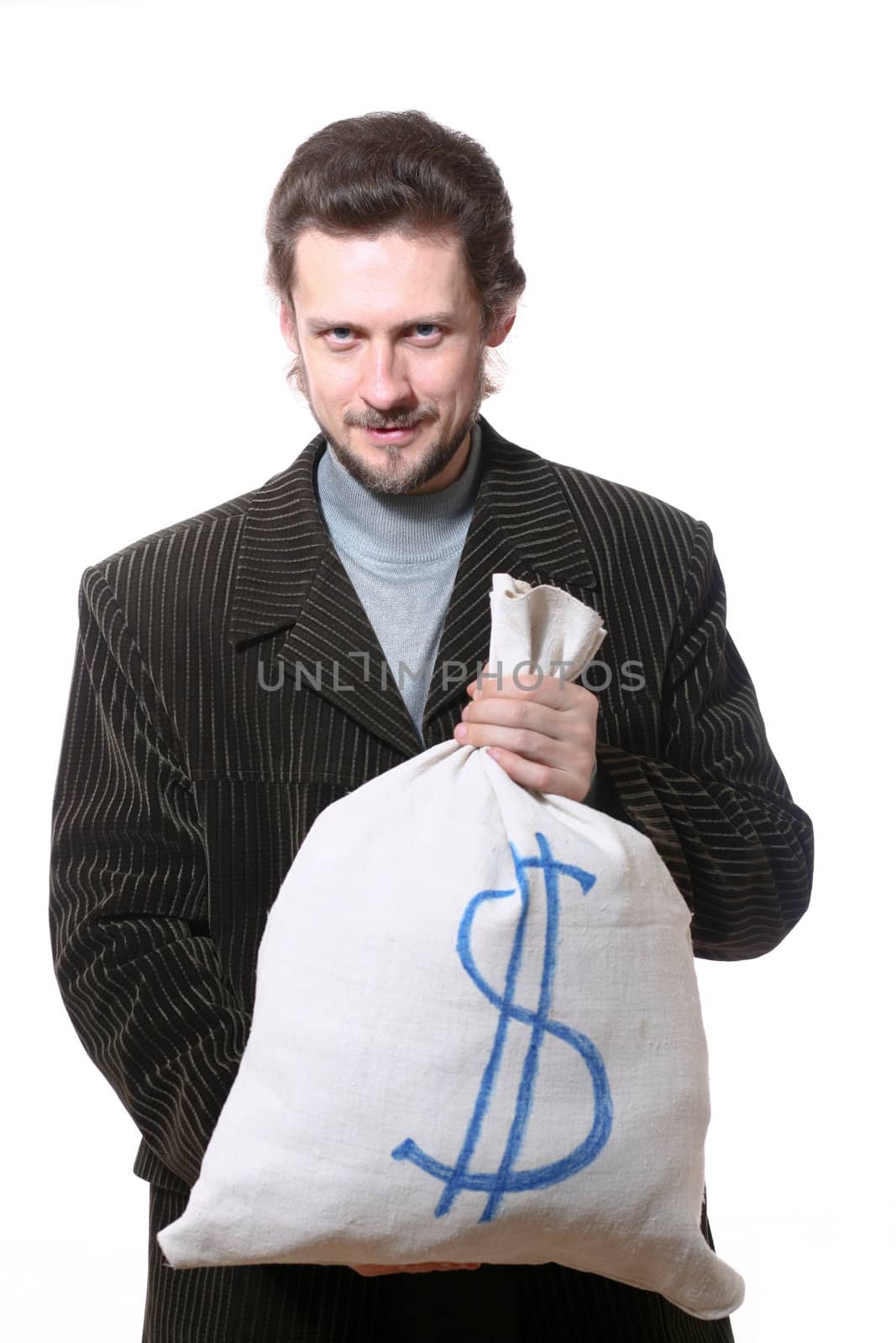 An image of a young man with a bag