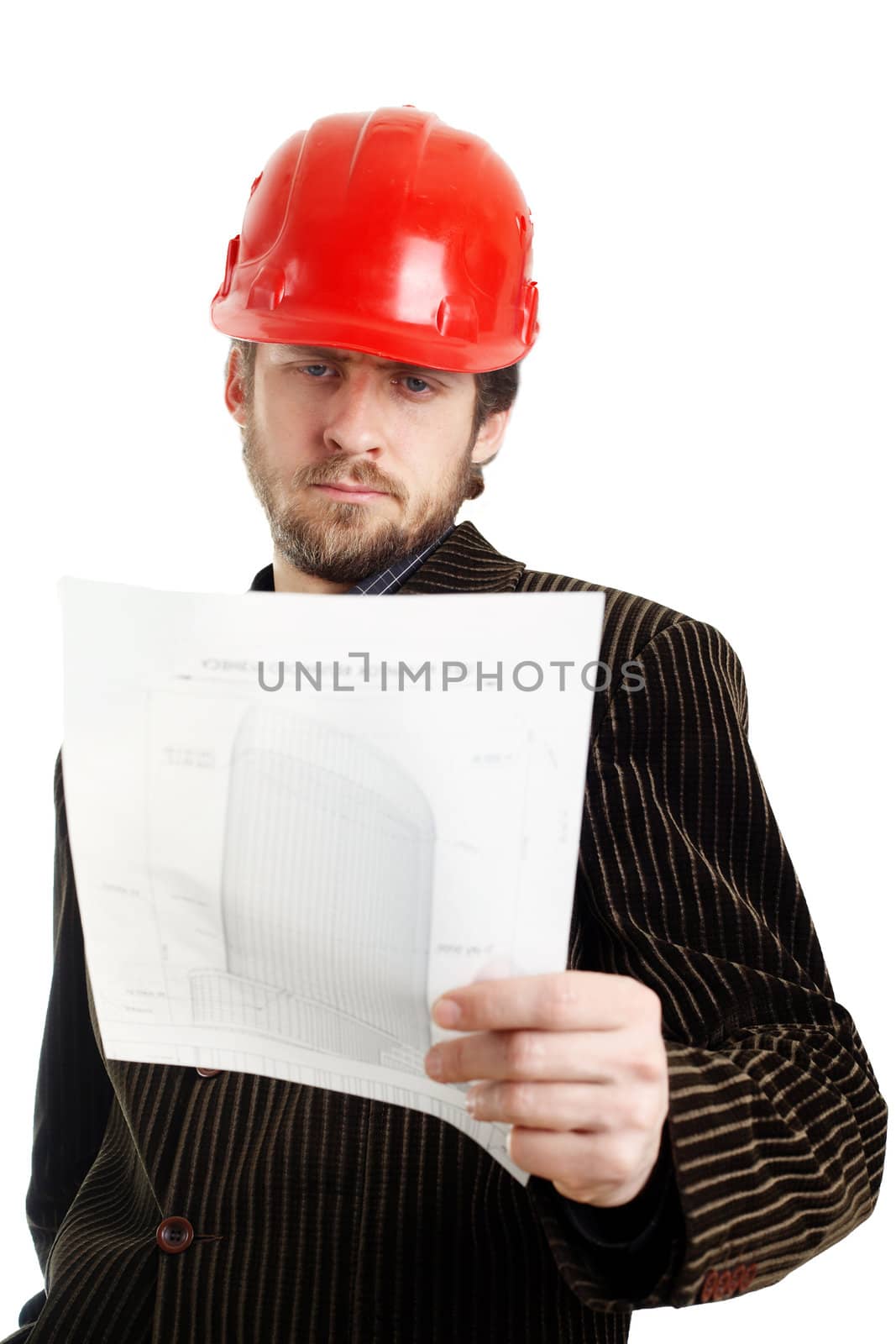 Stock photo: an image of a manager in red cap