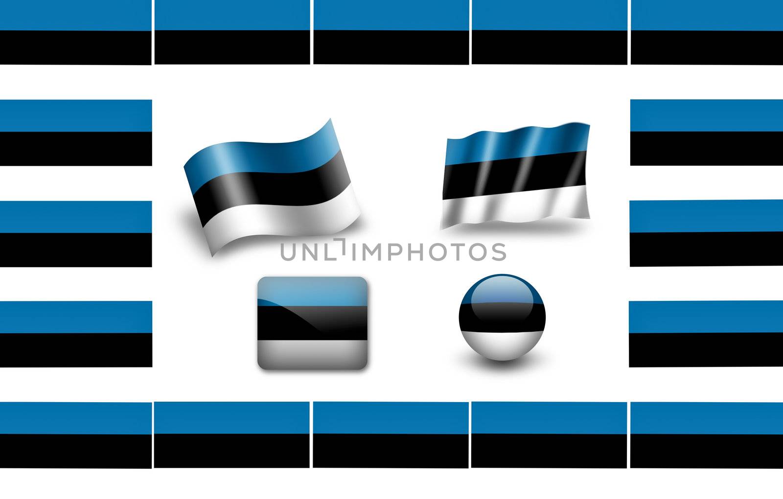 flag of Estonia by ewastudio