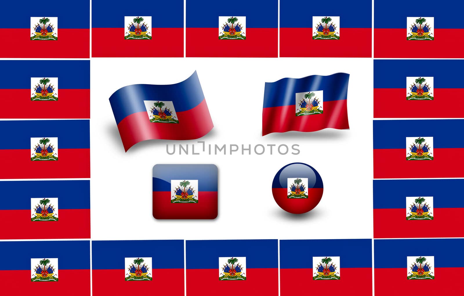 flag of Haiti. icon set