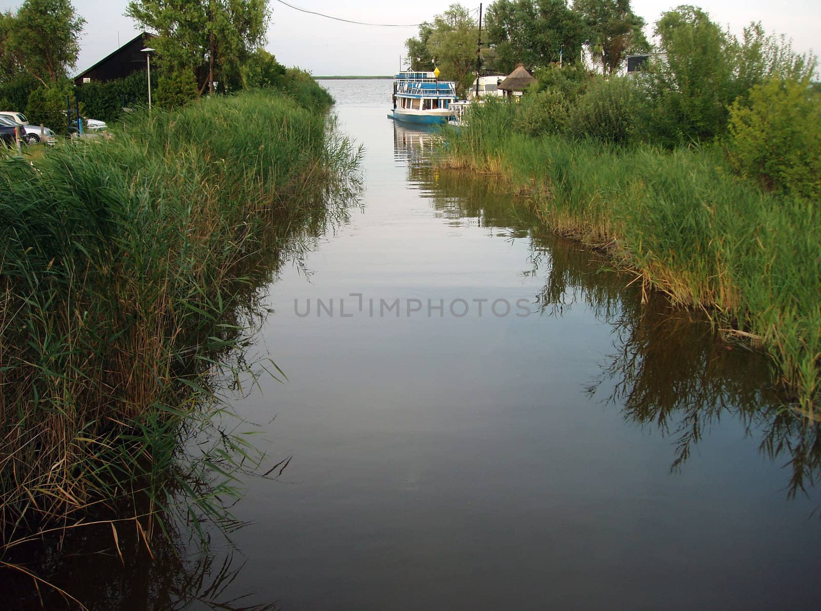 Canal taking water from lake