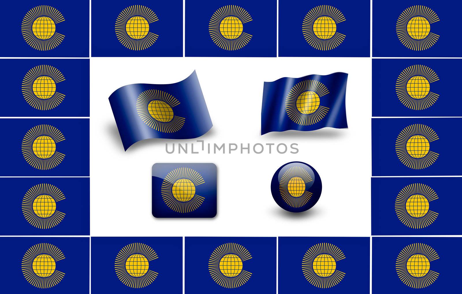 flag of the Commonwealth of Nations. icon set by ewastudio