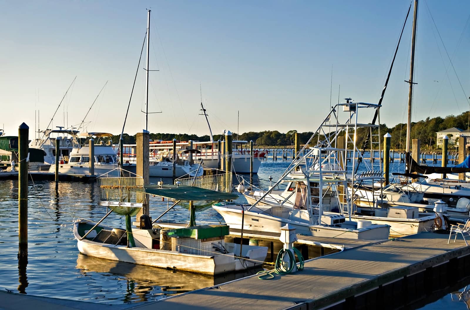 Boats at the Wharf in the Evening by Noonie