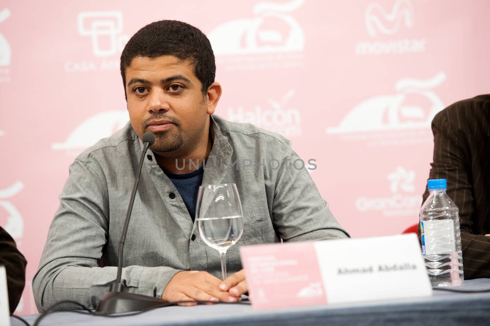 LAS PALMAS, SPAIN–MARCH 20: Ahmad Abdalla, from Cairo, film director of Microphone (2010), during LPA International Film Festival on March 20, 2012 in Las Palmas, Spain
