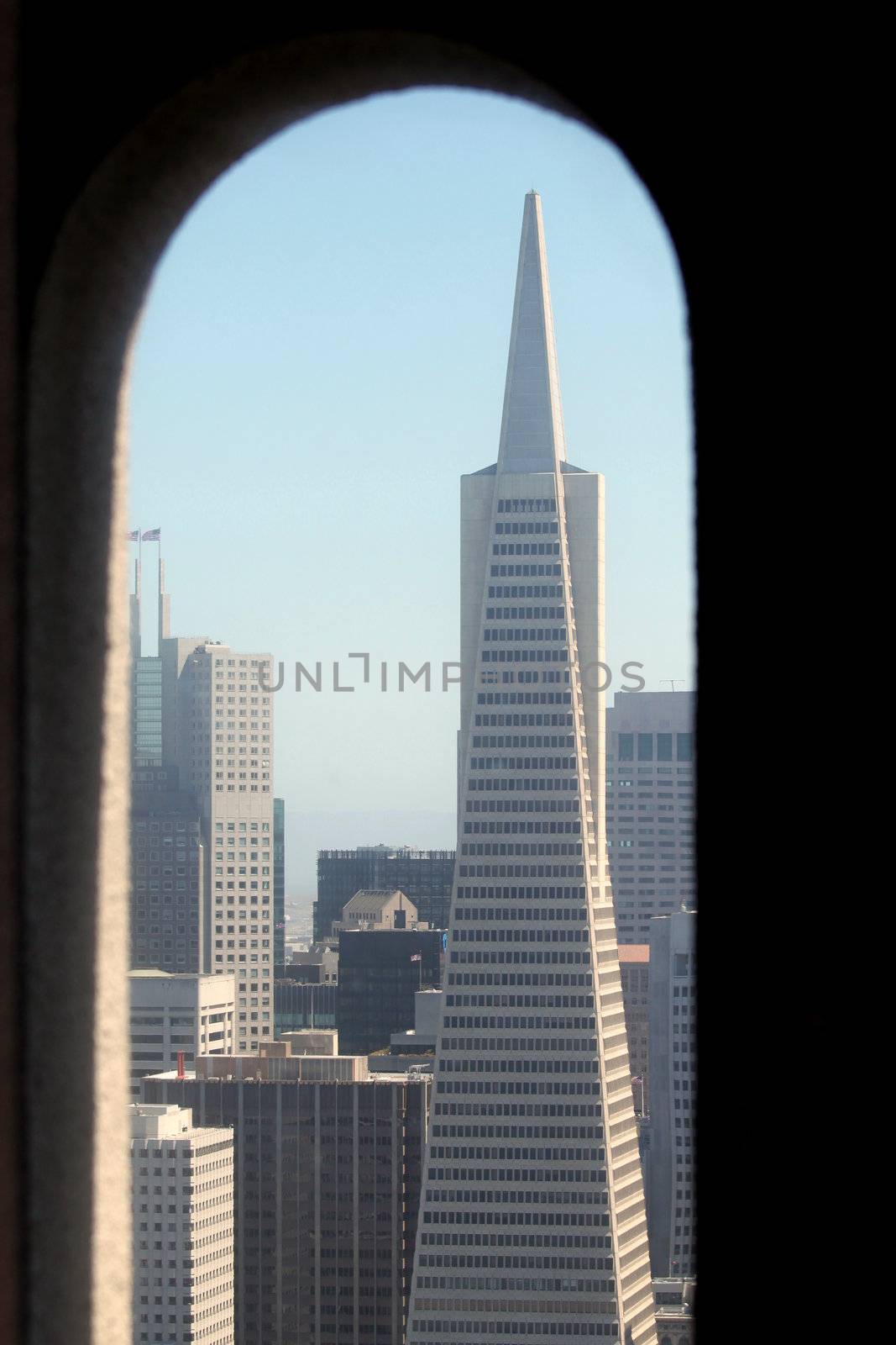 View of the Transamerica Pyramid Building in San Francisco