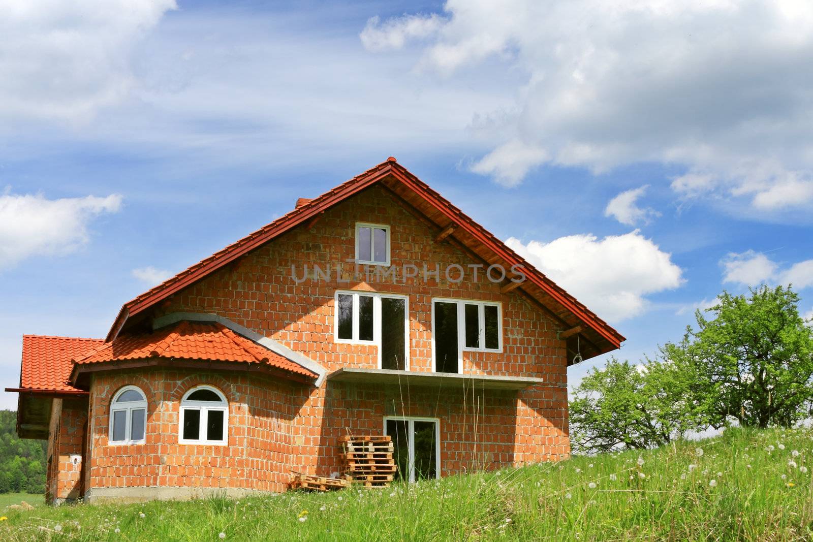 New house on green field by Wajan