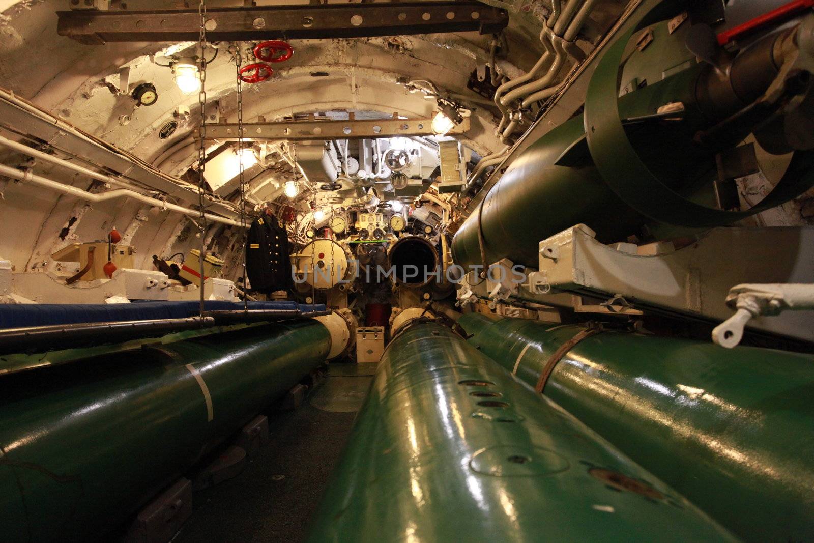 torpedo compartment on board the Russian submarine